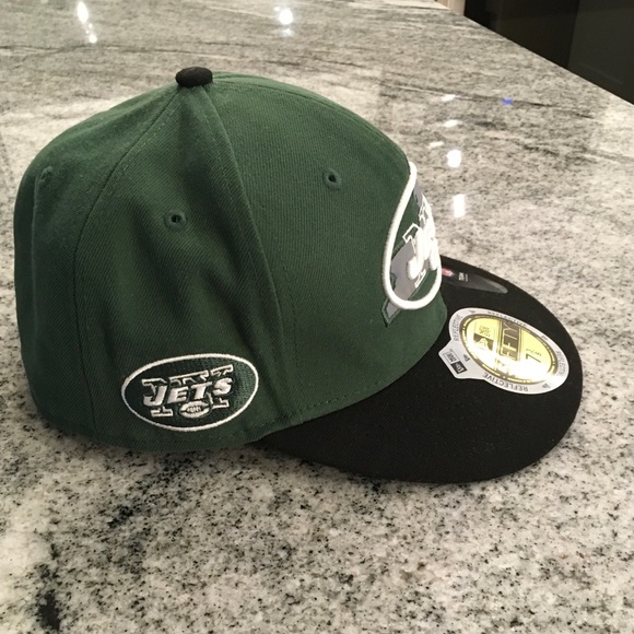 New Era 59FIFTY NFL New York Jets 2Tone Fitted Cap/Hat Green/Black 7 3/8 - Picture 2 of 7